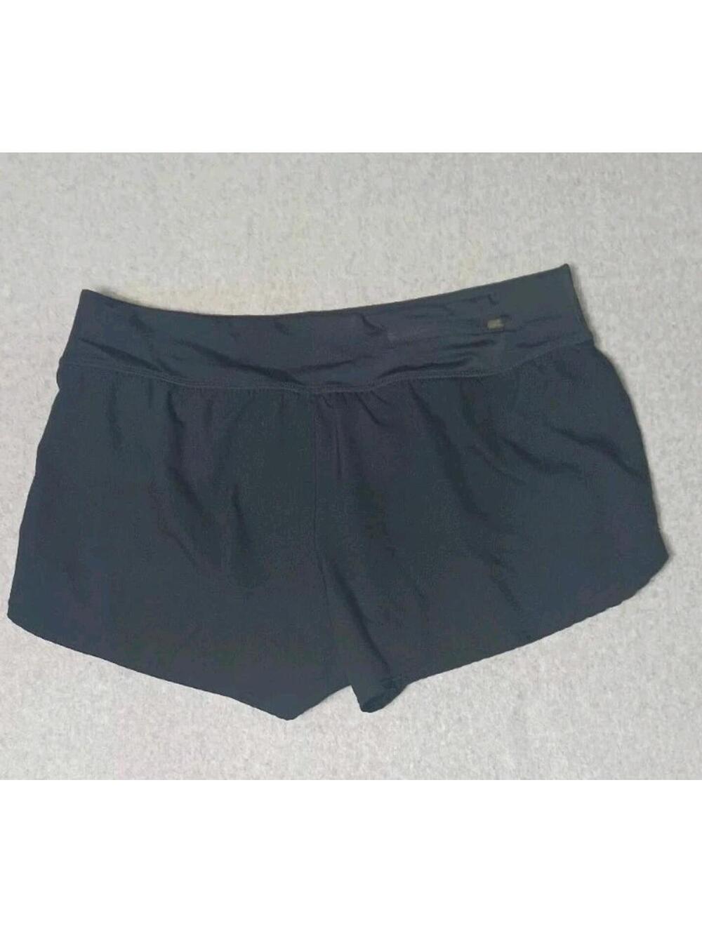 Nike Athletic Layered Shorts Womens Size Large Black Running Jogging Workout Gym - Picture 9 of 10